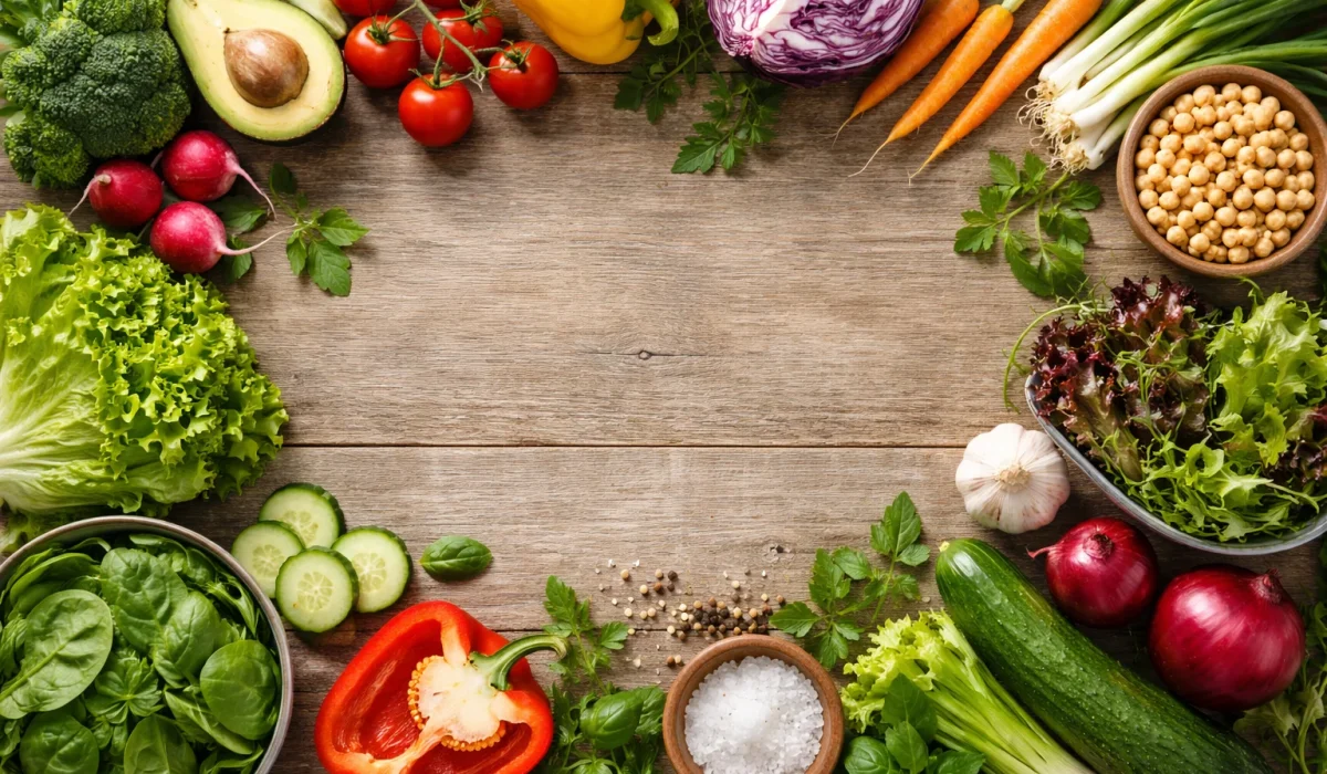 high fiber diet for weight loss vegetables and healthy food concept