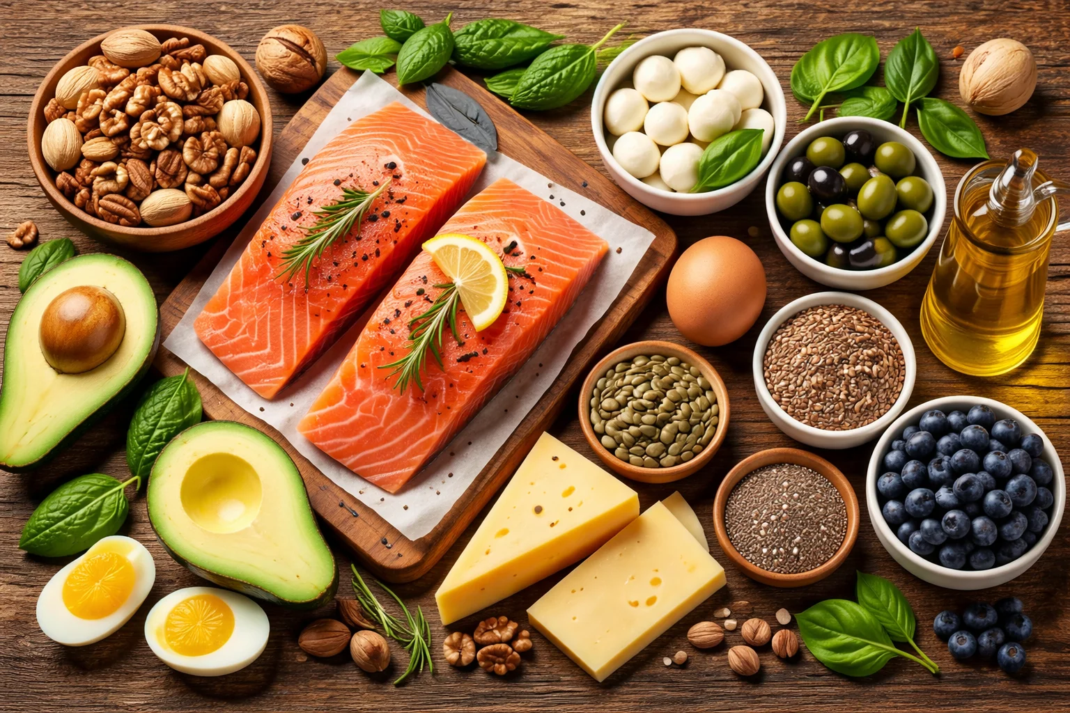 healthy fats and protein foods salmon avocado nuts macro diet iifym
