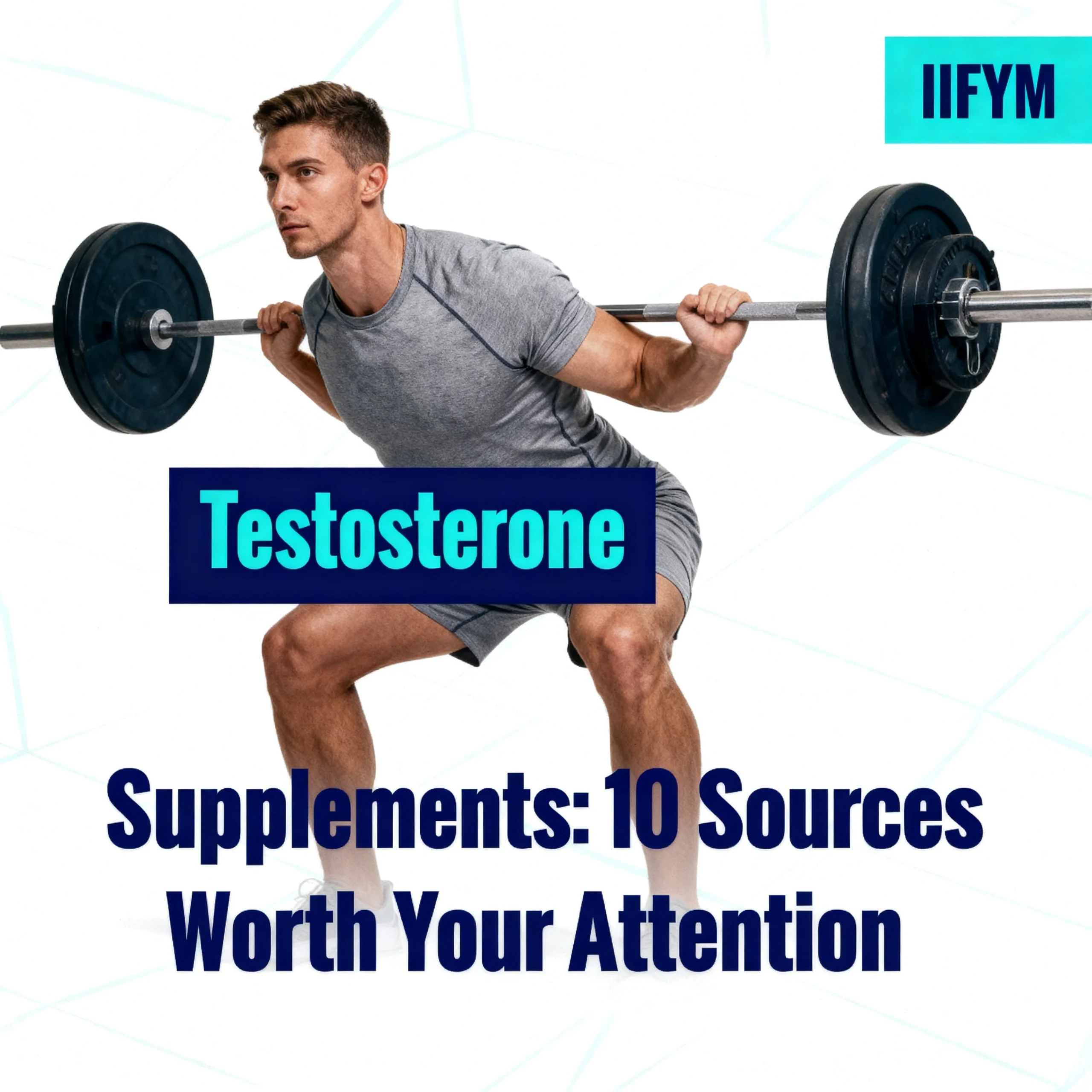 A vintage-style fitness advertisement featuring a muscular man making an "OK" gesture next to a "Joe Weider Olympians" supplement tub. The text reads "AN END TO THE SKINNY BODY."