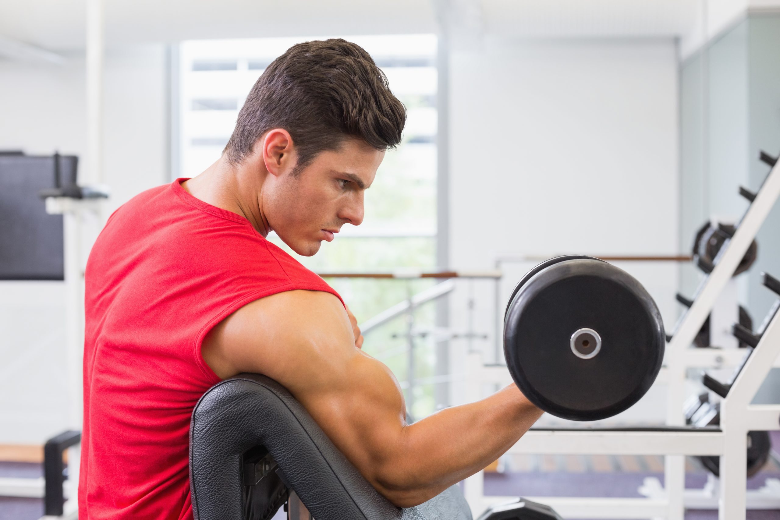 dumbell-curl-muscle-flex The Best Bicep Workout Strategy