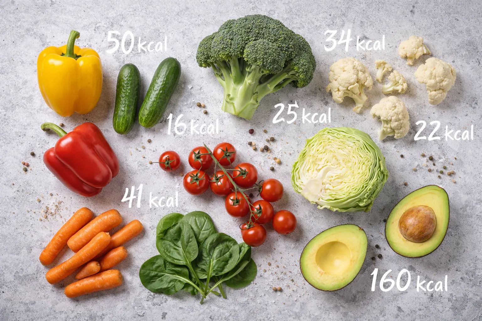 calorie counting foods with vegetables and kcal values macro diet iifym