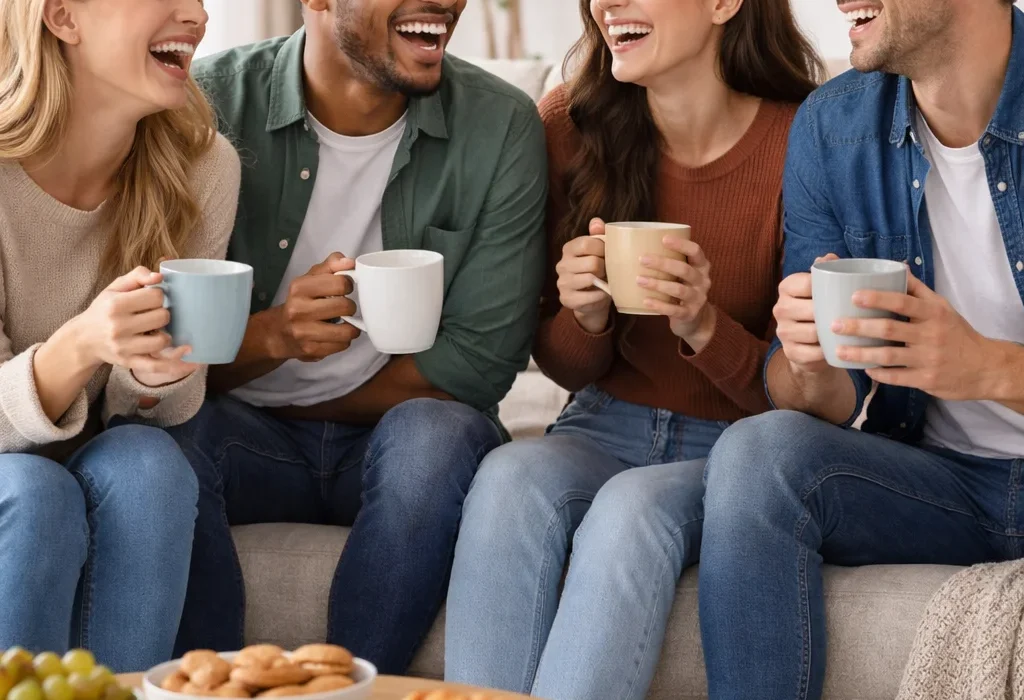 friends enjoying food together flexible dieting iifym lifestyle balance